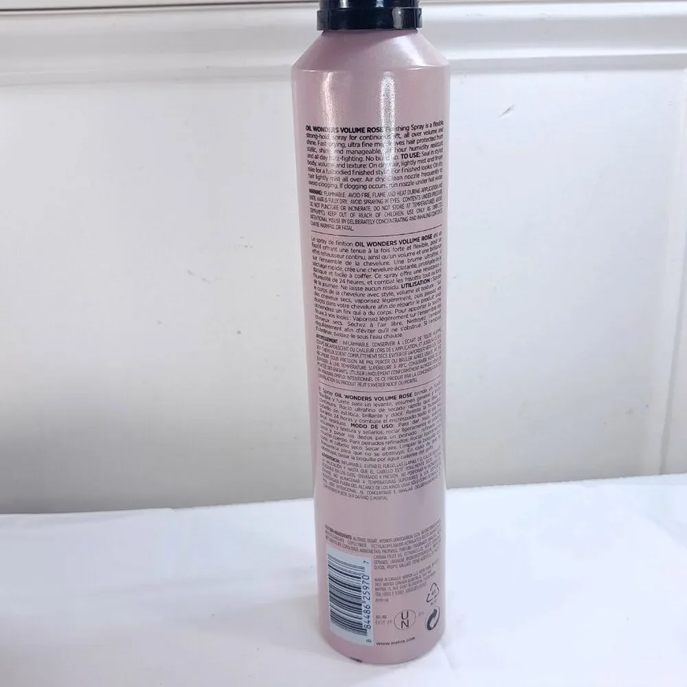 Matrix Oil Wonders‎ Volume Rose Finishing hair Spray 10.2 oz hairspray READ